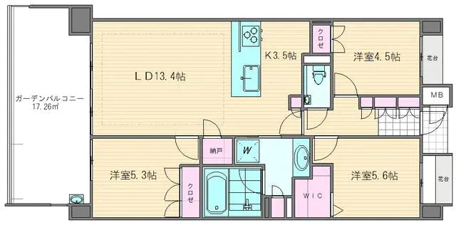 3Beds Apartment in Higashi-ku,Fukuoka-shi, Fukuoka