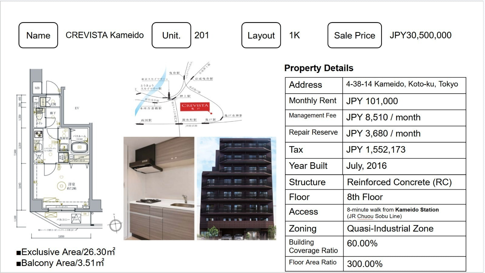 CREVISTA Kameido – Unit 201