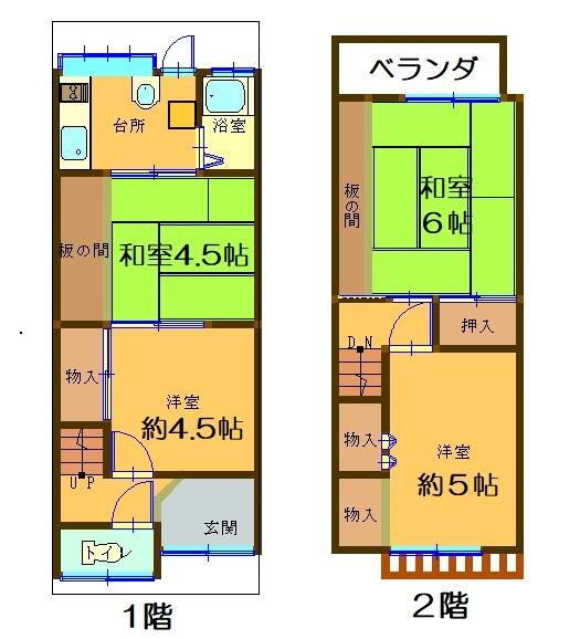 Minamisumiyoshi 1-chome, Sumiyoshi-ku, Osaka (Nagai Station) 2-story 4K