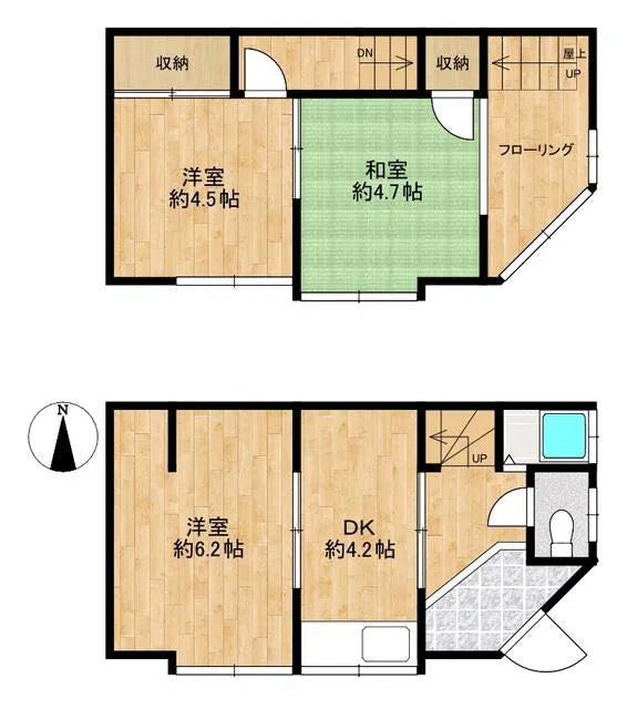 Rumah 2 Lantai di Taisho-ku Osaka – 3DK