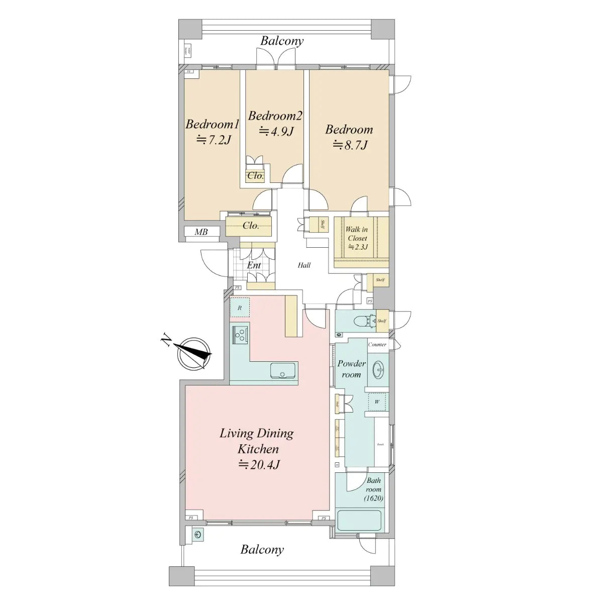 3Beds Apartment in Setagaya-ku, Tokyo 4-33-3 Seijo, Setagaya-ku, Tokyo