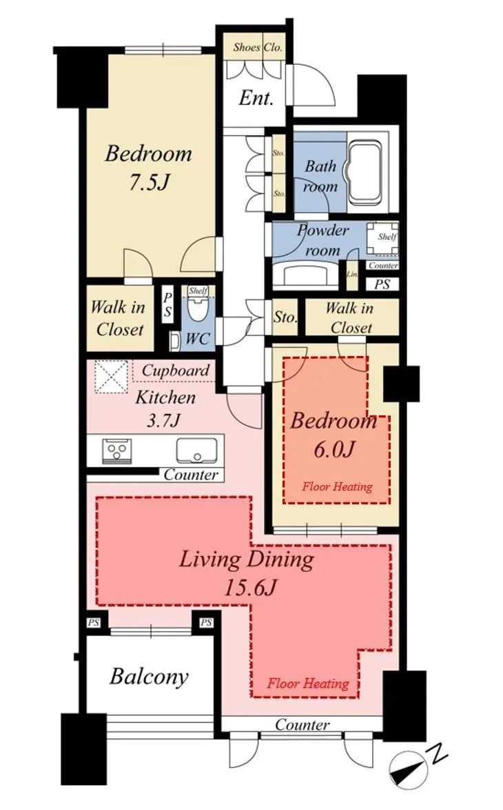 1Bed Apartment in Minato-ku, Tokyo Akasaka 6-19-54, Minato-ku, Tokyo