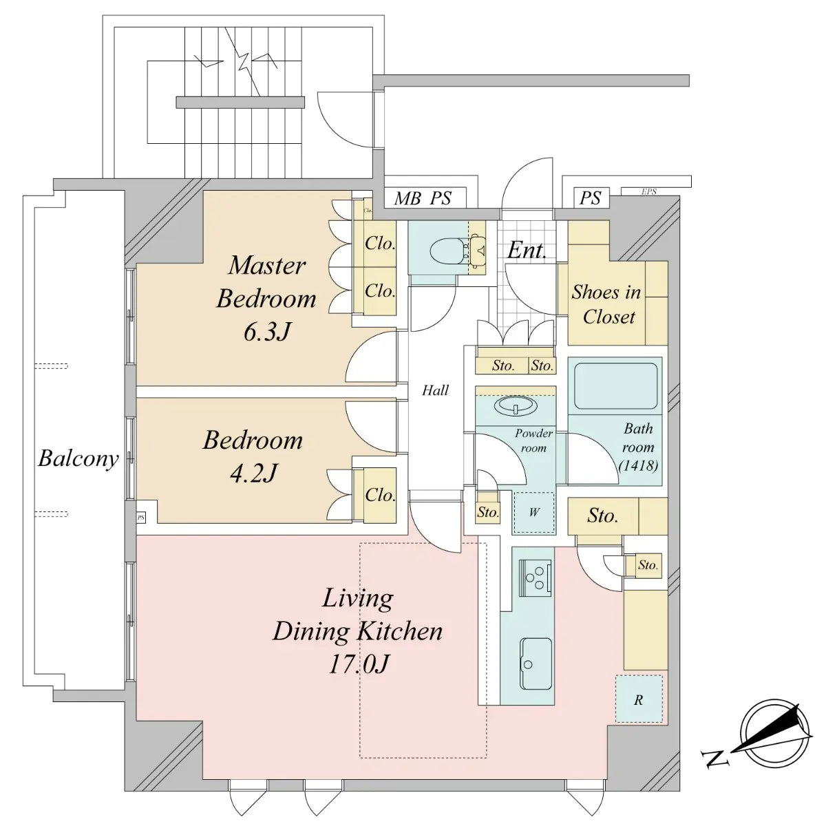 2Beds Apartment in Musashino-shi, Tokyo Kichijoji Honmachi 1-22-5, Musashino-shi, Tokyo