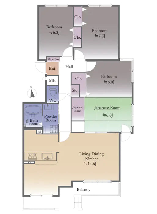 4Beds Apartment with individual garden