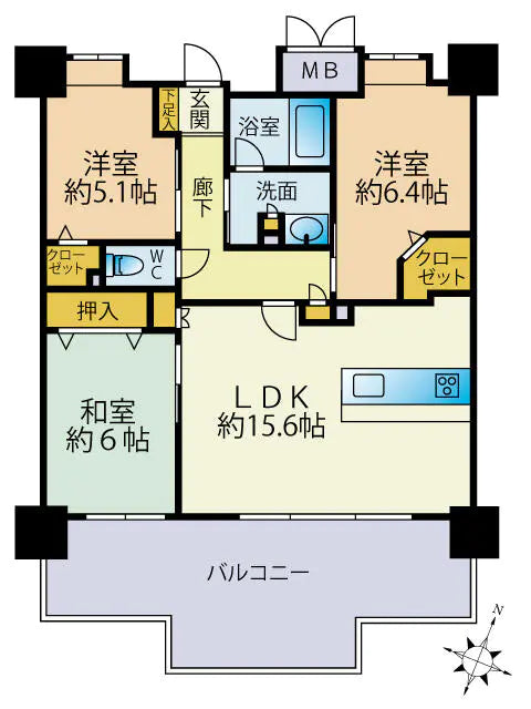 3Beds Apartment in Hakata-ku,Fukuoka-shi, Fukuoka