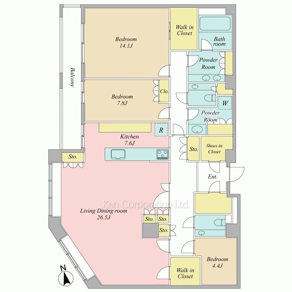 Nakameguro Atlastower, Apartment Tokyo