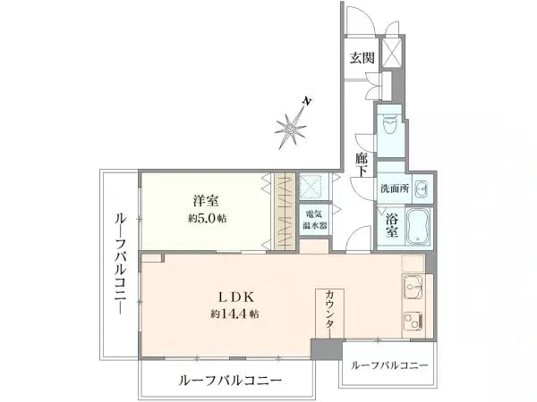 Sky Tree can be seen from the balcony! 1LDK Condo located in Sumida-ku, Tokyo