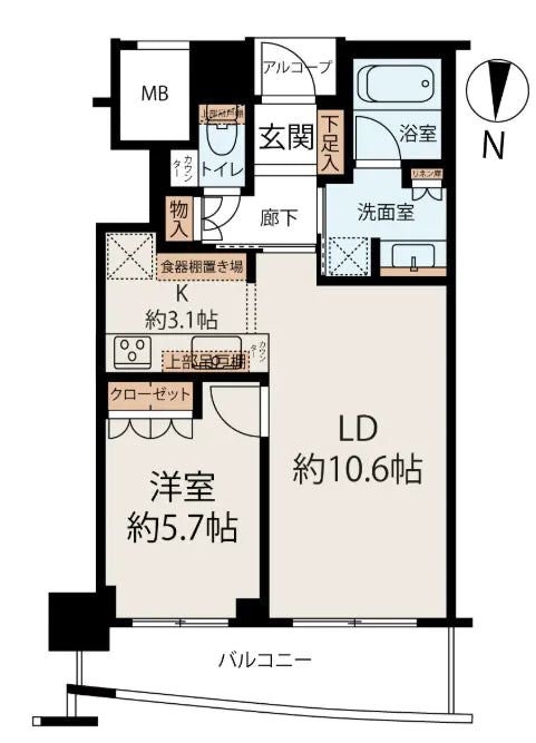 1Bed Apartment in Nishi-ku,Osaka-shi, Osaka