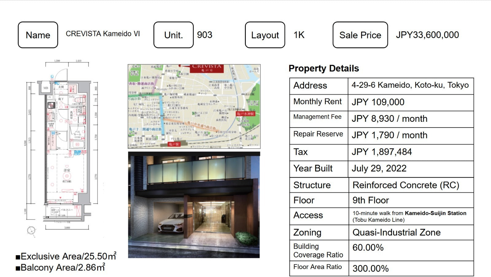CREVISTA Kameido VI – Unit 903