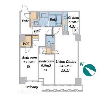 2Beds Apartment in Minato-ku, Tokyo - PDJ Indonesia