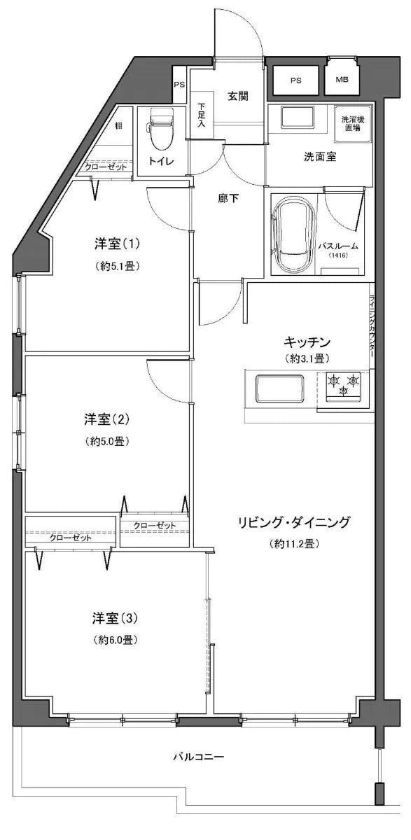 3Beds Apartment in Kanagawa-ku,Yokohama-shi, Kanagawa - PDJ Indonesia