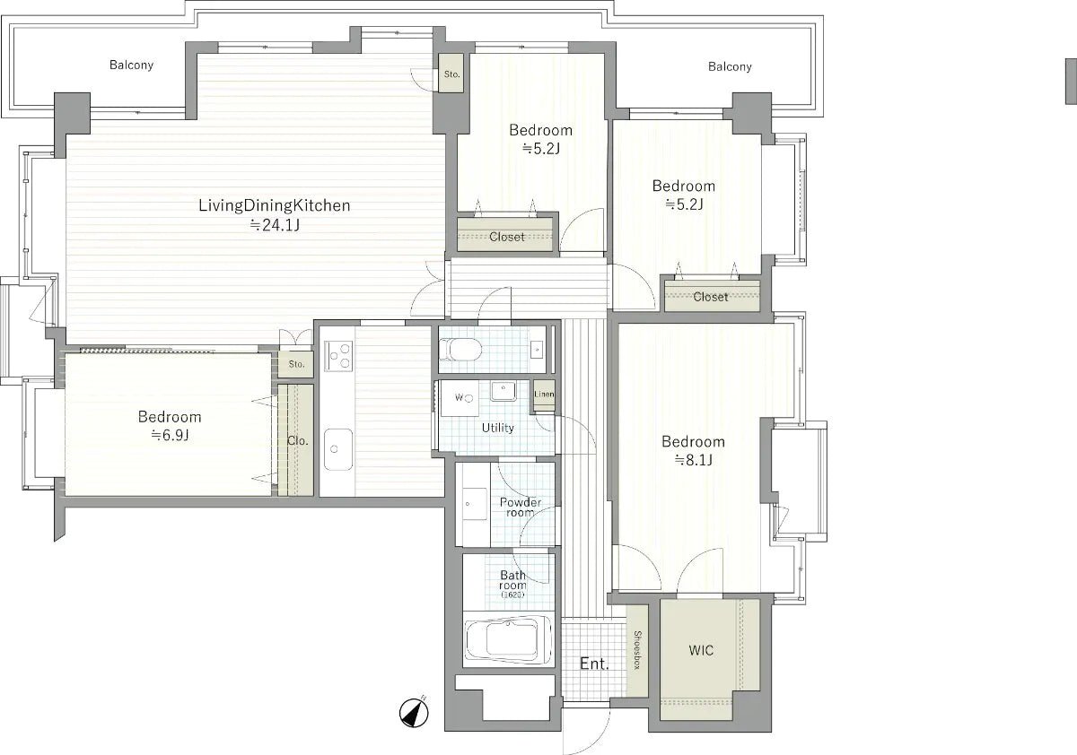 4Beds Apartment in Kohoku-ku,Yokohama-shi, Kanagawa - PDJ Indonesia