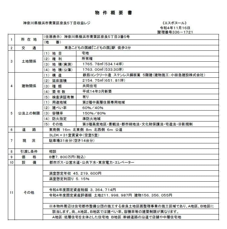 Apartment Building in Aoba-ku,Yokohama-shi, Kanagawa - PDJ Indonesia