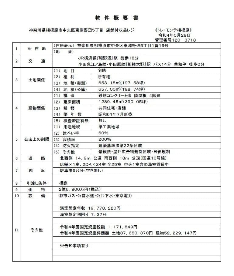 Apartment Building in Chuo-ku,Sagamihara-shi, Kanagawa - PDJ Indonesia