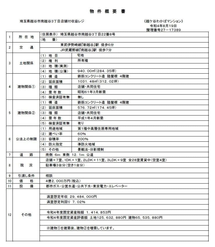 Apartment Building in Koshigaya-shi, Saitama - PDJ Indonesia
