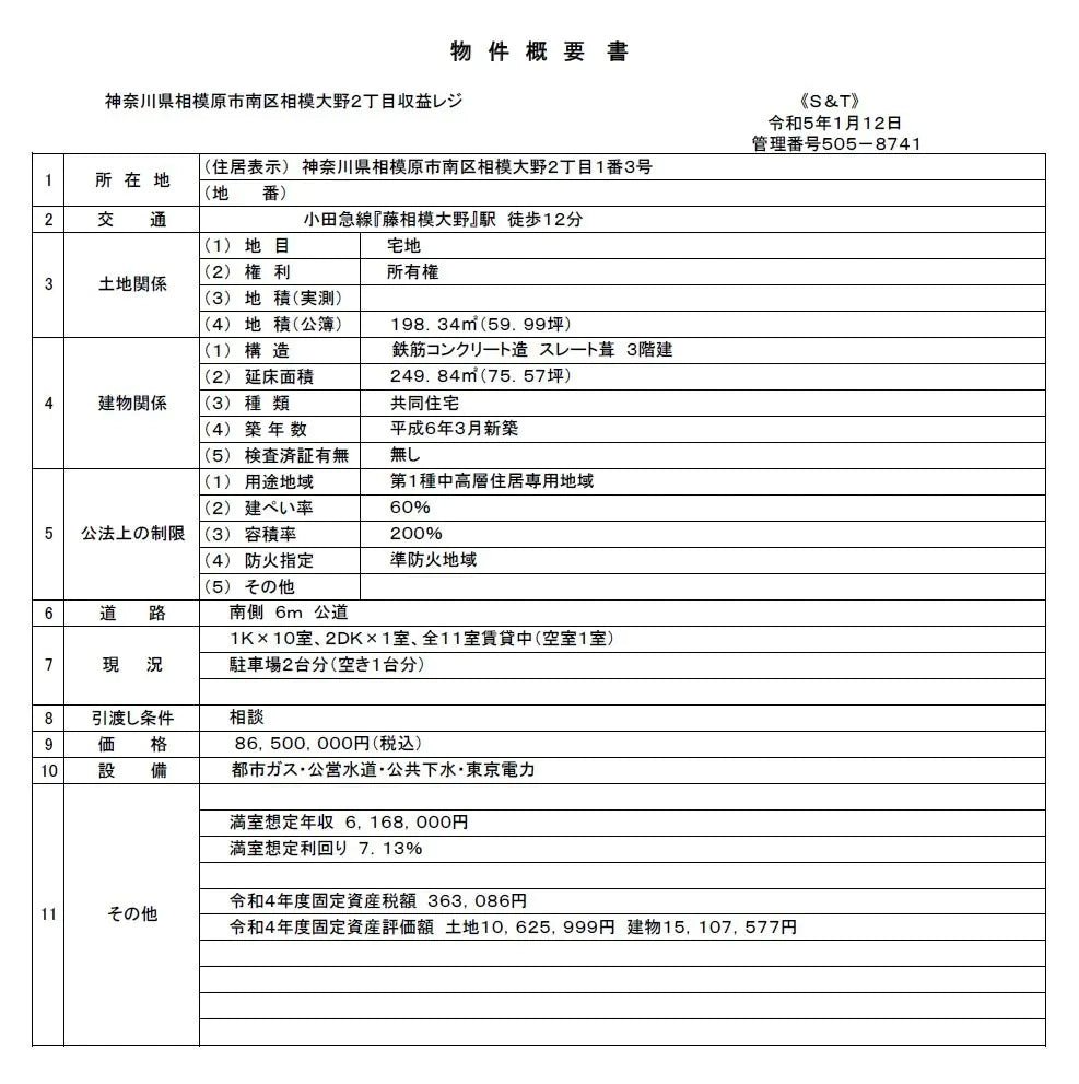 Apartment Building in Minami-ku,Sagamihara-shi, Kanagawa - PDJ Indonesia