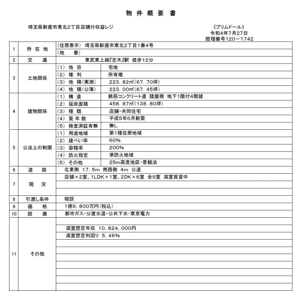 Apartment Building in Niiza-shi, Saitama - PDJ Indonesia