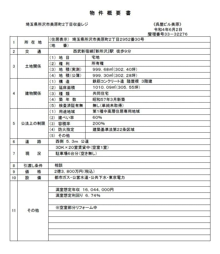 Apartment Building in Tokorozawa-shi, Saitama - PDJ Indonesia
