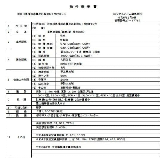 Apartment Building in Tsurumi-ku,Yokohama-shi, Kanagawa - PDJ Indonesia